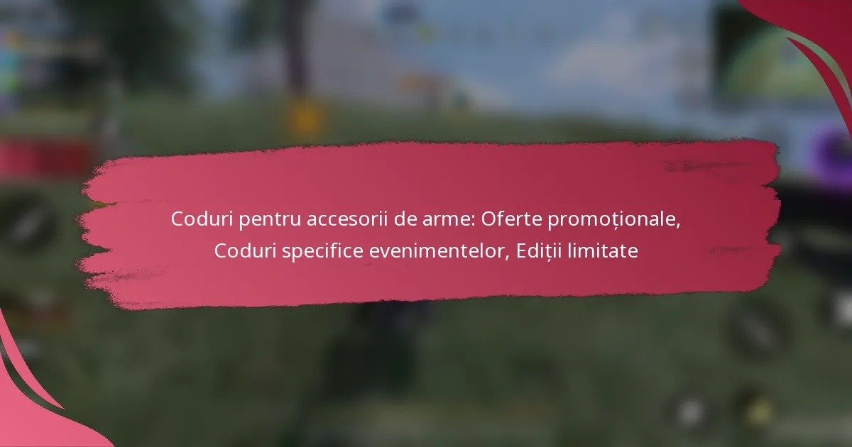 Coduri pentru accesorii de arme: Oferte promoționale, Coduri specifice evenimentelor, Ediții limitate