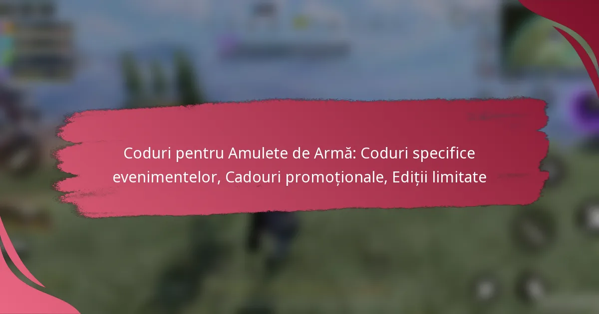 Coduri pentru Amulete de Armă: Coduri specifice evenimentelor, Cadouri promoționale, Ediții limitate