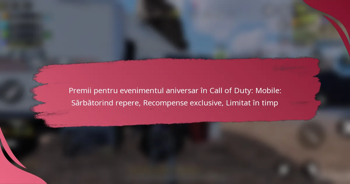 Premii pentru evenimentul aniversar în Call of Duty: Mobile: Sărbătorind repere, Recompense exclusive, Limitat în timp